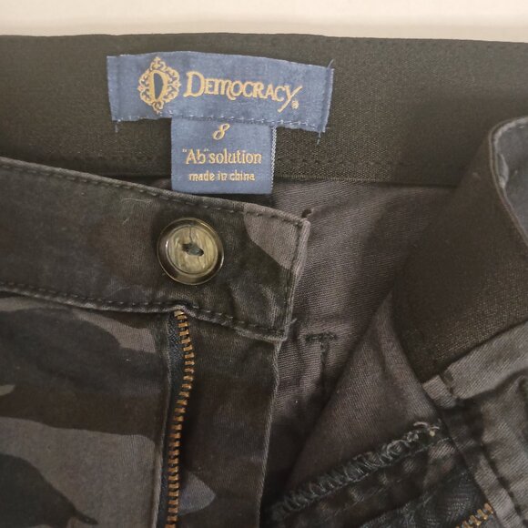 Democracy Women’s Absolution Blue Black Gray Camo Skinny Jeans Size 8 - Picture 8 of 15